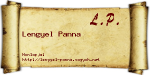 Lengyel Panna névjegykártya